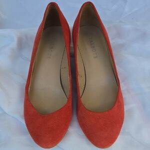 Talbots Orange🍊Suede Pumps